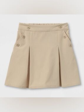 Girls' Woven Performance Pleated Uniform Skort - Cat & Jack™ Khaki Size XL new